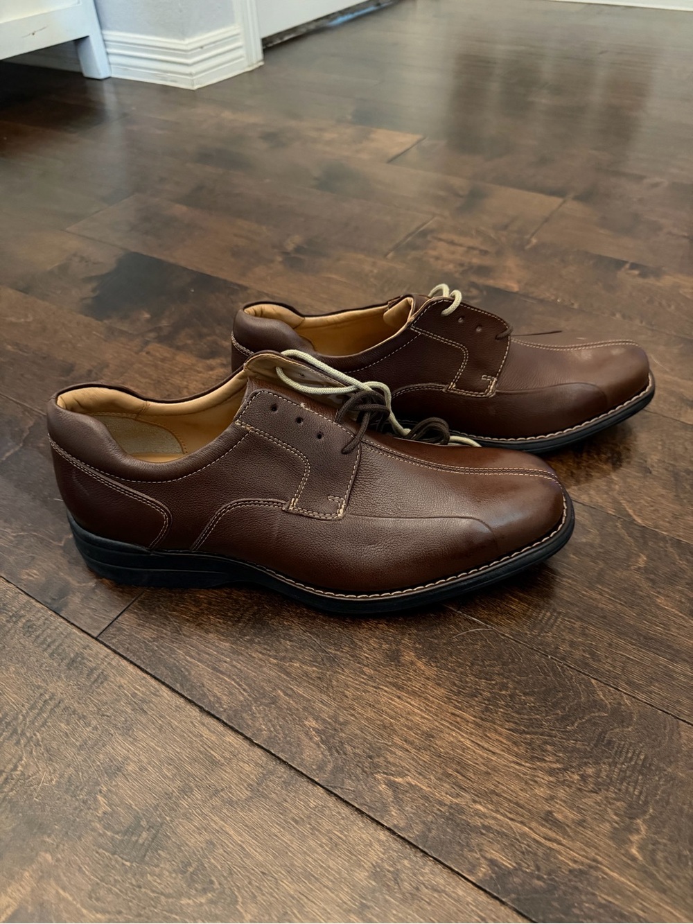 Johnston & Murphy Schuler Bicycle Men’s Brown Leather Derby Shoes